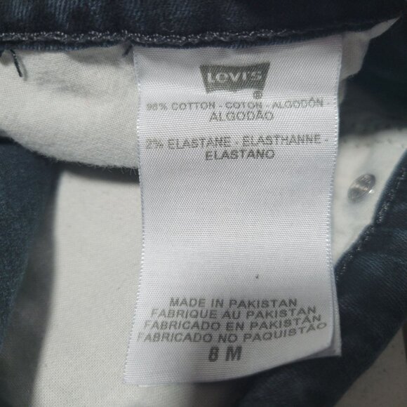 Levis 512 Boot Cut Perfectly Slimming Jeans Womens Size 8 Mid Rise Denim Pants - Picture 5 of 5